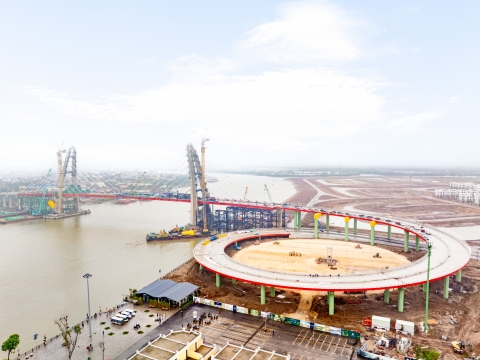 Hợp long cầu Hoàng Gia 2.300 tỷ đồng nối trung tâm TP. Hải Phòng với đảo Vũ Yên